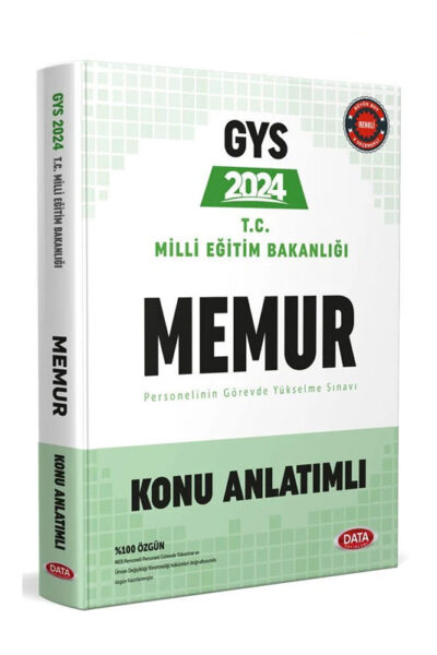 Data Yayınları 2024 Milli Eğitim Bakanlığı Memur GYS Konu Anlatımlı