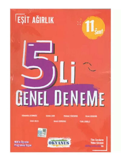 Okyanus Yayınları 11. Sınıf Eşit Ağırlık 5 li Deneme