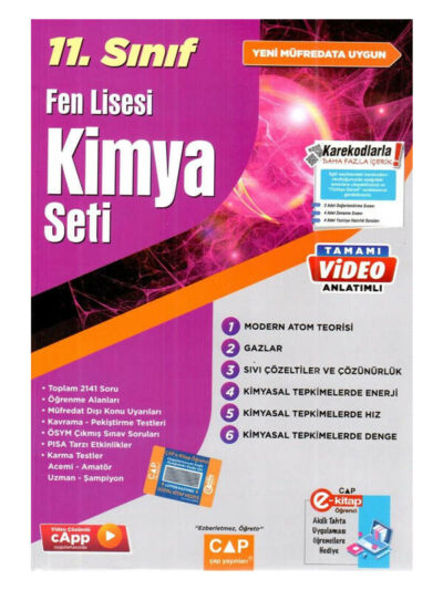 Çap Yayınları 11. Sınıf Fen Lisesi Kimya Seti