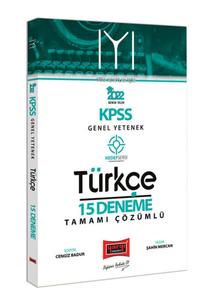 Yargı Yayınları 2022 KPSS Genel Yetenek Hedef Serisi IYI Türkçe Tamamı Çözümlü 15 Deneme