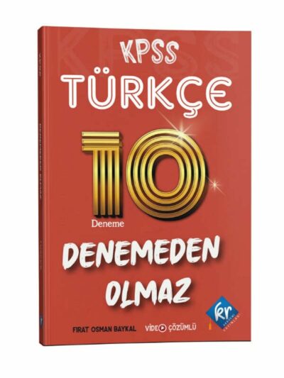 KR Akademi 2022 KPSS Türkçe Denemeden Olmaz 10 Deneme Video Çözümlü