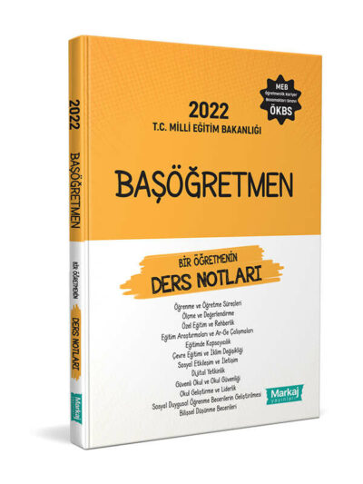 Markaj Yayınları 2022 T.C Milli Eğitim Bakanlığı Başöğretmen Bir Öğretmenin Ders Notları