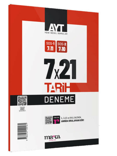 Marka Yayınları 2023 AYT Tarih 7 Deneme Tamamı Video Çözümlü