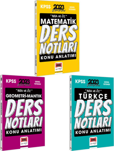 Yargı Yayınları 2023 KPSS Genel Yetenek Kısa ve Öz Ders Notları Seti
