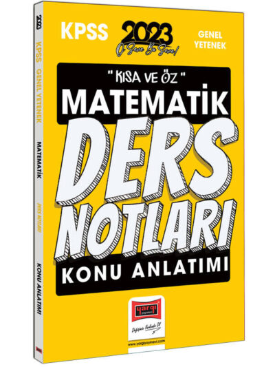 Yargı Yayınları 2023 KPSS Kısa ve Öz Matematik Konu Anlatımlı Ders Notları