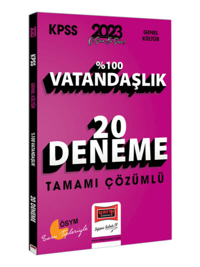 Yargı Yayınları 2023 KPSS Vatandaşlık Tamamı Çözümlü 20 Deneme