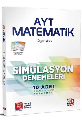 3D Yayınları AYT Matematik Simülasyon 10'lu Denemeleri