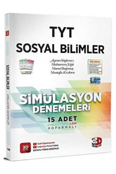 3D Yayınları 2025 TYT Sosyal Bilimler Simülasyon 15 Deneme