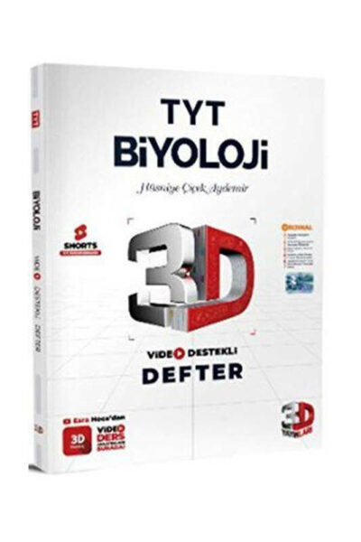 3D Yayınları 2024 TYT Biyoloji Video Destekli Defter