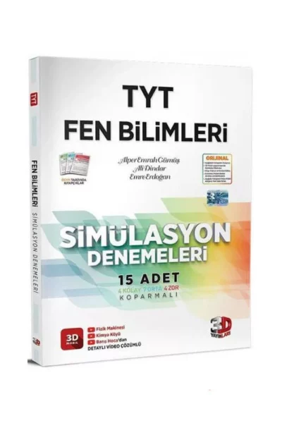3D Yayınları 2024 TYT Fen Bilimleri Simülasyon Denemeleri