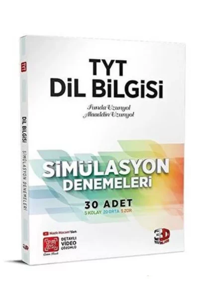 3D Yayınları 2024 TYT Dil Bilgisi Simülasyon Denemeleri