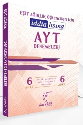 Karekök Yayınları Eşit Ağırlık Öğrencileri İçin AYT 6 lı Denemeleri
