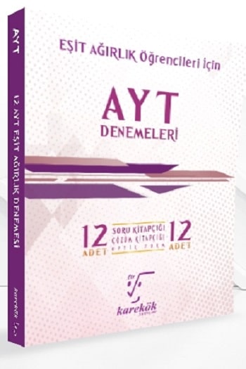Karekök Yayınları AYT Eşit Ağırlık 12 li Denemeleri
