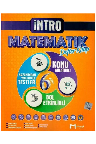 Mozaik Yayınları 6. Sınıf Matematik İntro Defter Kitap