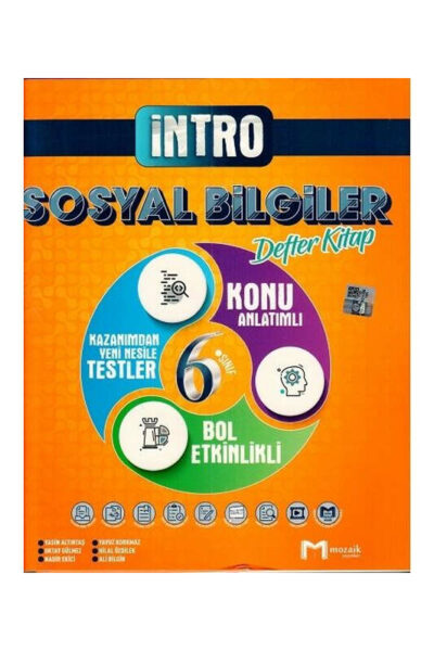 Mozaik Yayınları 6. Sınıf Sosyal Bilgiler İntro Defter Kitap