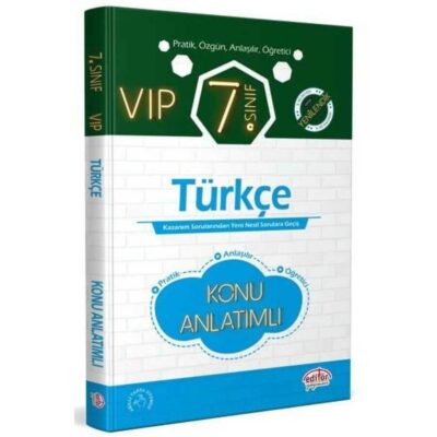 Editör Yayınları 7. Sınıf VIP Türkçe Konu Anlatımlı
