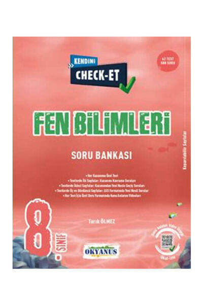 Okyanus Yayıncılık 8. Sınıf Kendini Check Et Fen Bilimleri Soru Bankası