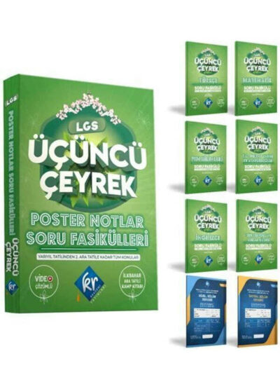 Kr Akademi 8. Sınıf LGS Poster Notlar Soru Fasikülleri Üçüncü Çeyrek