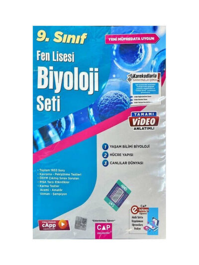 Çap Yayınları 9. Sınıf Fen Lisesi Biyoloji Seti