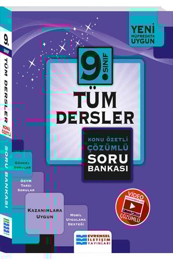 Evrensel İletişim Yayınları 9. Sınıf Tüm Dersler Konu Özetli Video Çözümlü Soru Bankası