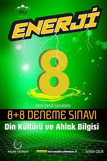 Palme Yayınları 8. Sınıf Din Kültürü ve Ahlak Bilgisi Enerji 8+8 Deneme Sınavı