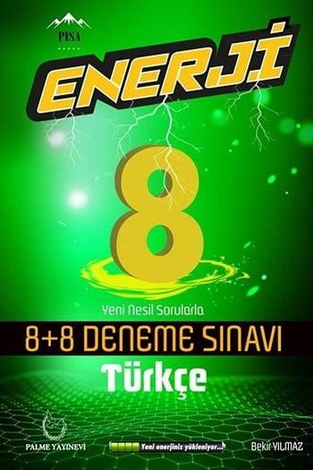 Palme Yayınları 8. Sınıf Türkçe Enerji 8+8 Deneme Sınavı
