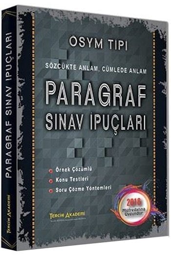 Tercih Akademi Yayınları ÖSYM Tipi Paragraf Sınav İpuçları
