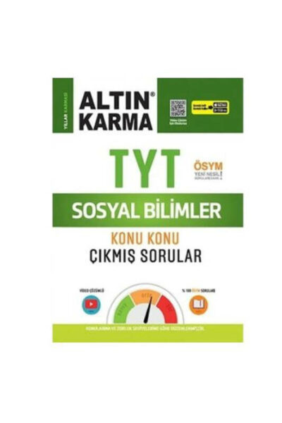 Altın Karma 2022 TYT Sosyal Bilimler Konu Konu Çıkmış Sorular (Kolay-Orta-Zor)
