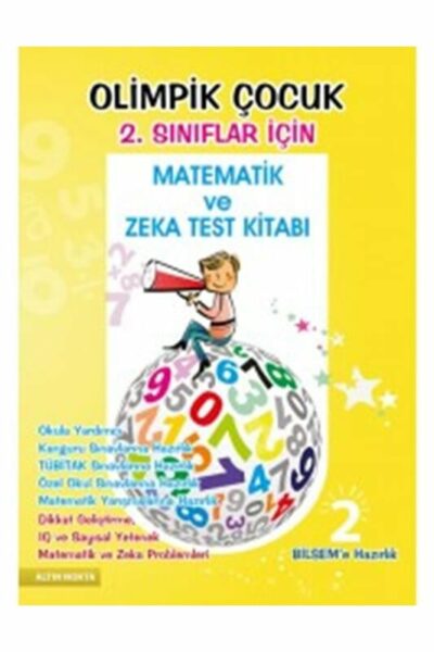 Altın Nokta Yayınları 2. Sınıflar İçin Olimpik Çocuk Bilsem Kanguru Matematik ve Zeka Testi Kitabı
