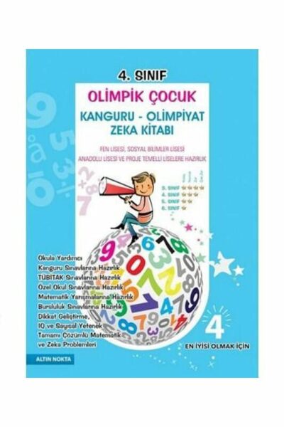 Altın Nokta Yayınları 4. Sınıf Olimpik Çocuk Bilsem Kanguru Olimpiyat Zeka Kitabı