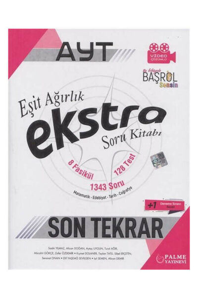 Palme Yayınları AYT Eşit Ağırlık Ekstra Son Tekrar Soru Kitabı