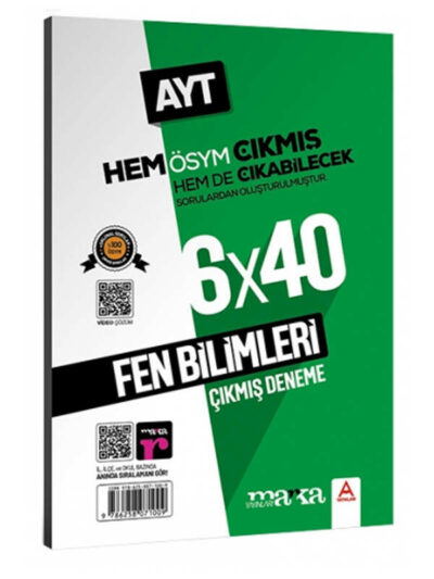 Marka Yayınları AYT Fen Bilimleri 6x40 Çıkmış ve Çıkabilecek Denemeler