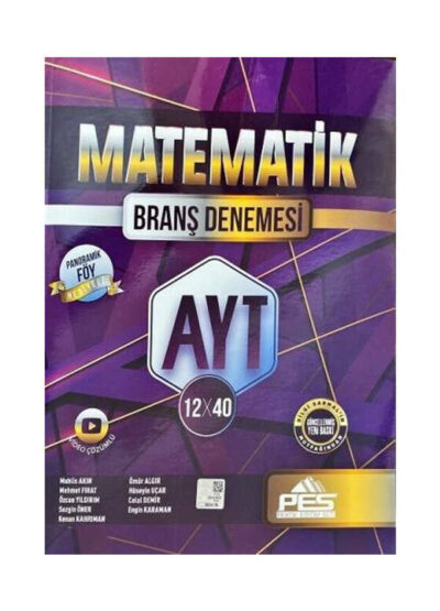 PES Yayınları AYT Matematik 12 x 40 Denemeleri