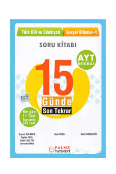 Palme Yayınevi AYT Öncesi 15 Günde Son Tekrar Soru Kitabı