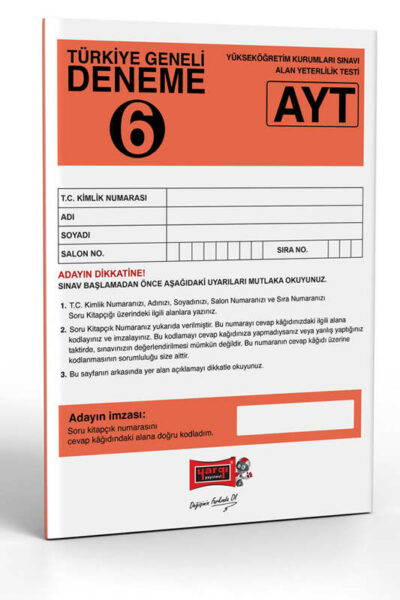 AYT Türkiye Geneli Deneme Sınavı - 6 Yargı Yayınları