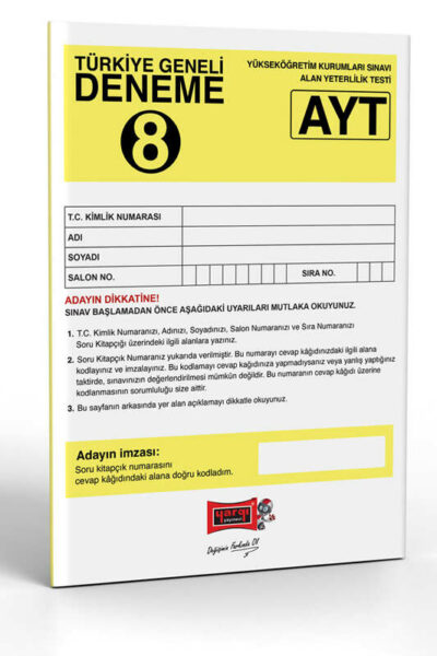 AYT Türkiye Geneli Deneme Sınavı - 8 Yargı Yayınları