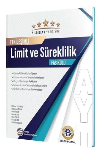 Bilgi Sarmal Yayınları 2024 AYT Limit ve Süreklilik Yıldızlar Yarışıyor Etkileşimli Fasikülü