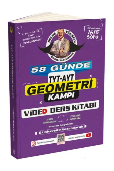 Bıyıklı Matematik 58 Günde TYT AYT Geometri Kampı Video Ders Kitabı