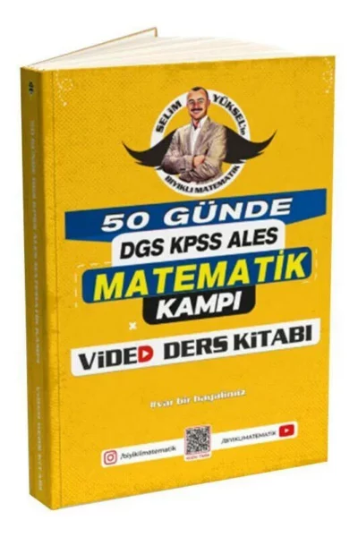 Bıyıklı Matematik 2024 50 Günde DGS KPSS ALES Matematik Kampı Video Ders Kitabı