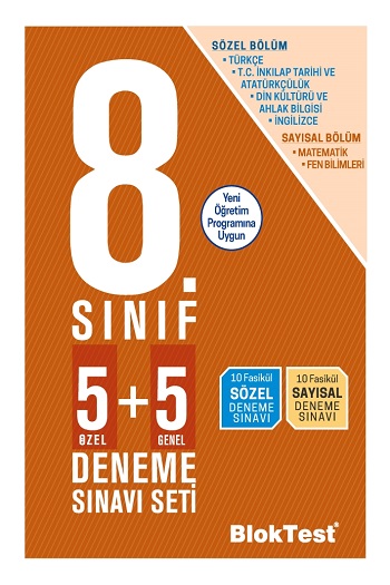 BlokTest Yayınları 8. Sınıf 5 + 5 Sözel Sayısal Bölüm Deneme Sınavı