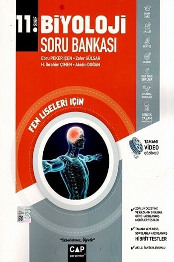 Çap Yayınları 11. Sınıf Biyoloji Fen Lisesi Soru Bankası