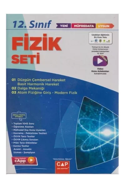 Çap Yayınları 2024 12.Sınıf Fizik Anadolu Lisesi Seti
