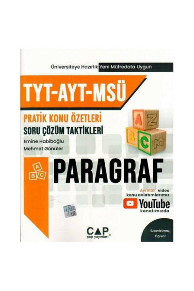 Çap Yayınları TYT AYT MSÜ Paragraf Konu Özetli Soru Çözümleri