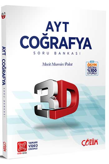 Çözüm Yayınları AYT Coğrafya 3D Soru Bankası