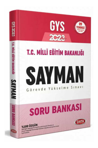 Data Yayınları 2023 Milli Eğitim Bakanlığı Sayman GYS Soru Bankası