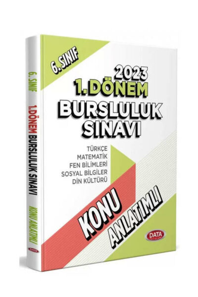 Data Yayınları 6. Sınıf 1. Dönem Bursluluk Sınavı Konu Anlatımlı