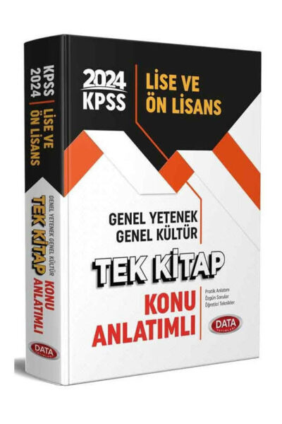 Data Yayınları 2024 KPSS Lise ve Önlisans Tek Kitap Konu Anlatımı