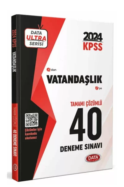 Data Yayınları 2024 KPSS Vatandaşlık 40 Deneme Sınavı