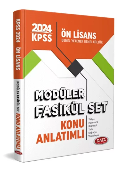 Data Yayınları 2024 KPSS Ön Lisans Modüler Konu Anlatımlı Fasikül Set