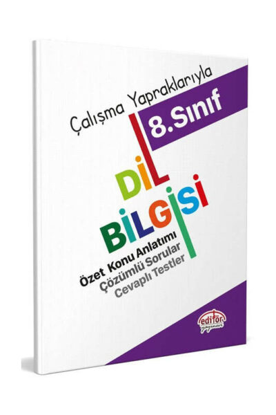 Editör Yayınları 8.Sınıf Çalışma Yapraklarıyla Dil Bilgisi